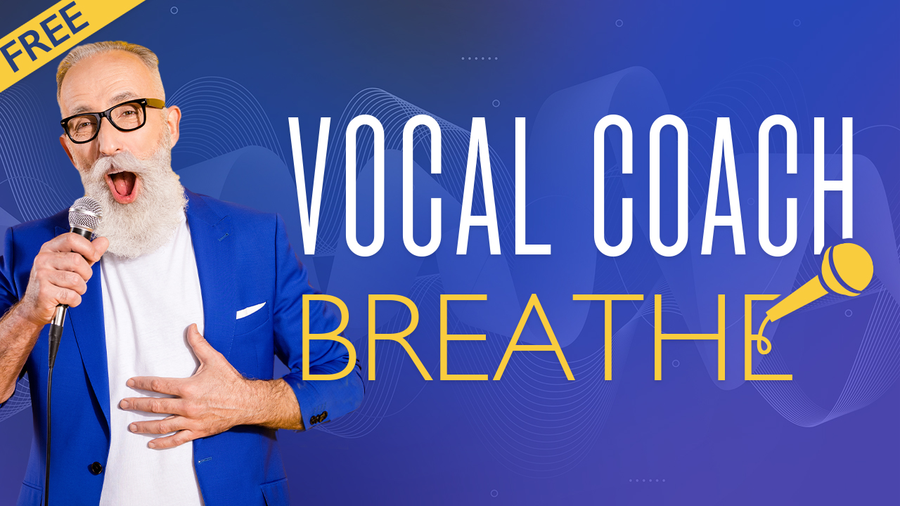 man singing in vocal coach breathe lessons